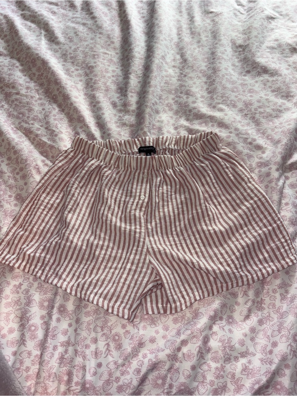 Dry Goods Pink and White Striped Women's Shorts